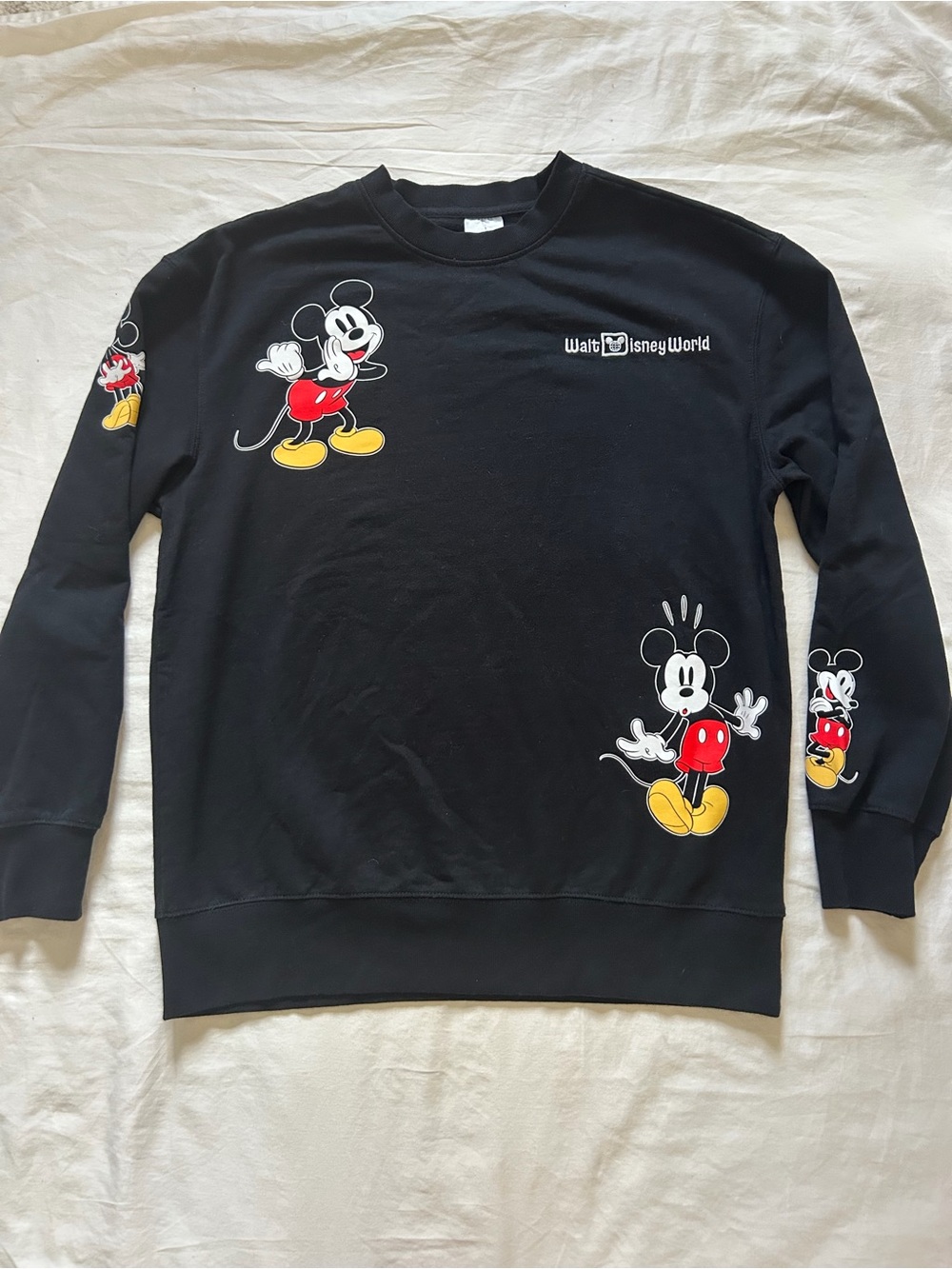 Disney Black Sweatshirt with Mickey Mouse